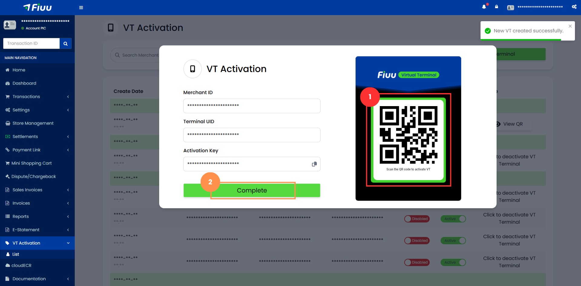 Complete Account Creation