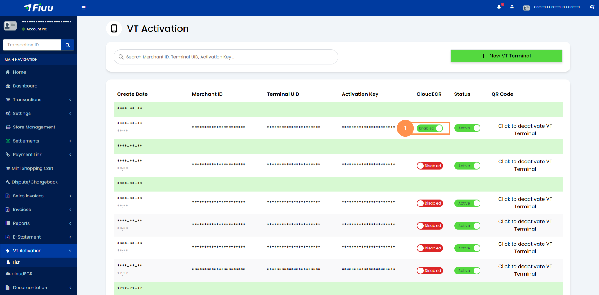 Enable cloudECR on Terminal